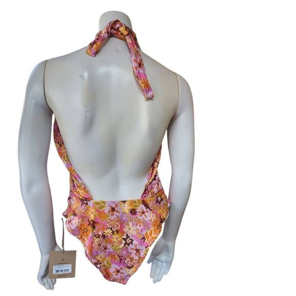 NWT Stone Fox Swim Retro Pop Azalea One-Piece Swimsuit (L) - Picture 7 of 8
